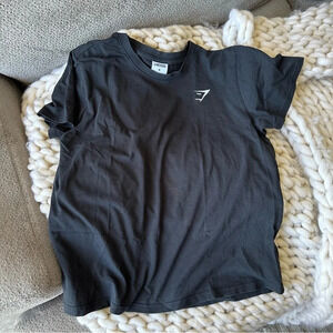 GYMSHARK Black Tee M
